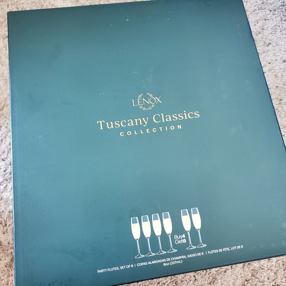Brand new in box Lenox Tuscany collection flutes
